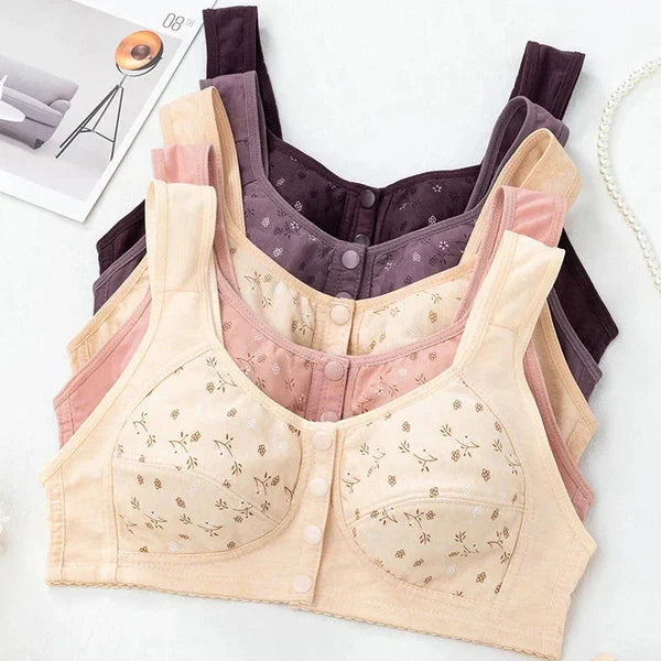 Pack of-3 New Anti Sagging Front Open Cooling Cotton Bra