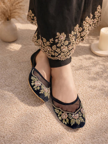 Velvet Bloom Formal Khussa