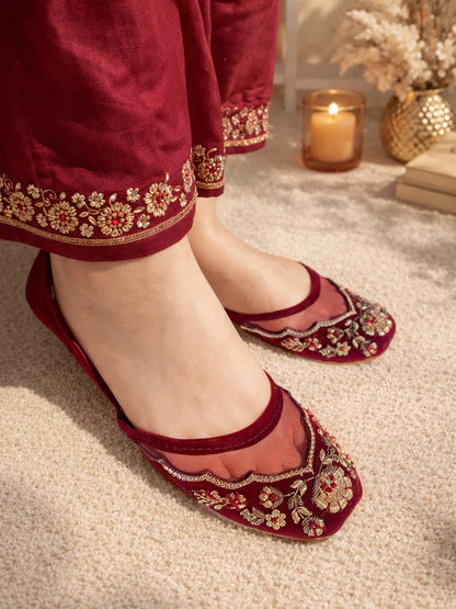 Velvet Bloom Formal Khussa
