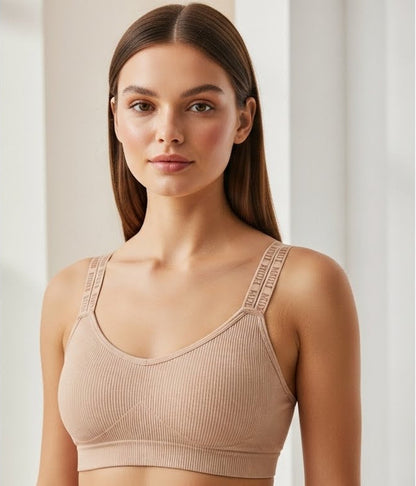 Love Secret Written Double Stripped Bralette