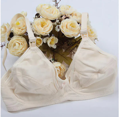 Maternity Bra 100% Cotton/ Stage Wireless Nursing Bra Front Opening Buckle Full Cup Breast Feeding Bra